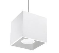Sollux Lighting Quad Aluminium White 1 Light Classic Pendant Ceiling Light