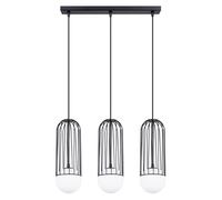 Luminosa Lighting Luminosa Brina Bar Pendant Ceiling Light 3 Globe Black