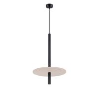 SOLLUX lighting Felt Steel Pendant Light Ceiling Lamp 1 Bulb LED Light Bulb Black Beige Feltro