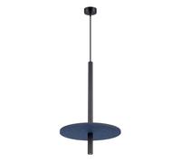 SOLLUX lighting Feltro Pendant Light Ceiling Lamp Felt Steel 1 Bulb LED Light Bulb Black Navy Blue