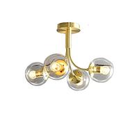 Modern Pendant Light Fixture,6-Lights Gold Metal Chandelier Ceiling Light,Industrial Sputnik Lighting for Living Room Dining Bedroom Kitchen-Black 2 49x37cm