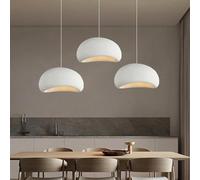 Modern Pendant Light For Dining Room Kitchen Island Hallway Restaurant Hanging Lamp Wabi Sabi Chandelier E27 Base Creative Simulated Stone Lampshade Bird Nest Shape Lighting Fixture White 3 flames,A