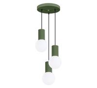 Modern Pendant Light HALO 3P 3-Light Aluminium Olive green G9 LED