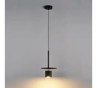Modern Pendant Light Indoor Pendant Lamp 12W Variable Light Black Small Chandeliers Modern LED Ceiling Hanging Height Adjustable for Bedside Dining Room Kitchen Island(B) Hanging Lamp Fixture (A)