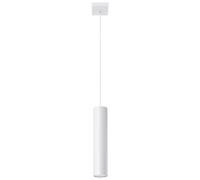 Modern Round Pendant Lamp LAGOS 1 White Steel INDOOR GU10 LED SOLLUX LIGHTING