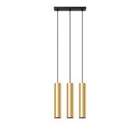 Modern Pendant Light LAGOS 3 3-Light Steel Golden shine GU10 LED SOLLUX LIGHTING