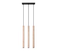 Sollux Lighting Pastelo Steel/wood Wood 3 Lights Modern Pendant Ceiling Light