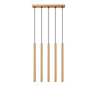 Modern Pendant Light PASTELO 5L 5-Light Steel Golden G9 LED SOLLUX LIGHTING