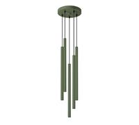 Modern Pendant Light PASTELO 5P 5-Light Steel Olive green G9 LED SOLLUX LIGHTING