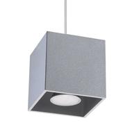 Sollux Lighting Quad Aluminium Grey 1 Light Classic Pendant Ceiling Light