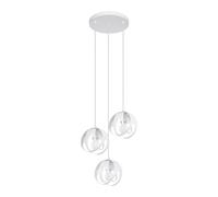 Modern Pendant Light TULOS 3P 3-Light Steel White E27 LED SOLLUX LIGHTING
