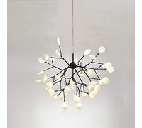 Modern Pendant Lights Indoor Chandeliers Nordic Tree Branch Leaf Suspension Ceiling Hanging Lamp for Living Room Bedroom Restaurant Gold+WhiteLight-45Heads (Black+whitelight 54Heads)