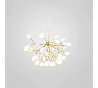 Modern Pendant Lights Indoor Chandeliers Nordic Tree Branch Leaf Suspension Ceiling Hanging Lamp for Living Room Bedroom Restaurant Gold+WhiteLight-45Heads (Gold+whitelight 36Heads)