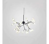 Modern Pendant Lights Indoor Chandeliers Nordic Tree Branch Leaf Suspension Ceiling Hanging Lamp for Living Room Bedroom Restaurant Gold+WhiteLight-45Heads (Black+tricolorlight 27Heads)