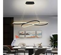 Modern Pendant Lights LED Chandeliers 48W Dining Room Table Dimmable Ceiling Light with Remote Control Kitchen Island Hanging Lamp for Bedroom Living Room Office Hallway Bedroom Bar Ceiling Lamp
