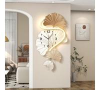 Modern Pendulum Wall Clock, LED Glow Acrylic Art Decor, Silent Quartz Design for Living Room, Hallway, Entrance - 3D Sculpture Fits 85-100cm Walls