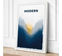 Modern Perspective Geometric Canvas Wall Art Print 18x12 Inch (46 x 30 cm)