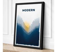 Modern Perspective Geometric Canvas Wall Art Print 30x20 Inch (76 x 51 cm)