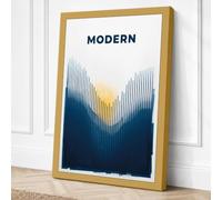 Modern Perspective Geometric Canvas Wall Art Print 36x24 Inch (91 x 61 cm)