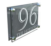 Modern Perspex Steel Aluminium Perspex Acrylic House Number Wall Plaque Sign