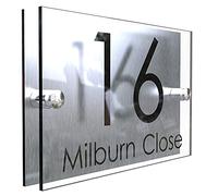 Modern Perspex Steel Aluminium Perspex Acrylic House Number Wall Plaque Sign