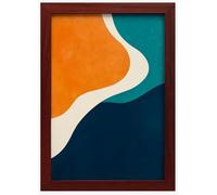 Modern Photo Frame for Wall and Tabletop Display Picture Certificate Poster Artwork Gallery Decor, Mahogany, 100 x 70 CM (27.6" x 27.6")
