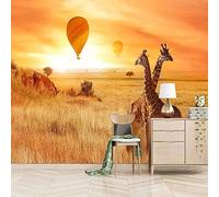 Modern Photo Wallpaper Animal Giraffe 3D Mural Wall Paper Living Room Tv Bedroom Boy Girl Children's Room Self-Adhesive Giant Sticker 3D Wallpaper Home Decoration Wall Art 140 (W) x 70 (H) cm