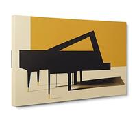 Modern Piano Canvas Print | Gallery Wrapped 30mm Frame Wall Art | 30x20 inches | Ready to Hang | Abstract Music Picture | Living Room Bedroom Lounge Office