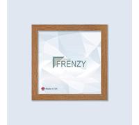 Modern Picture Frame 30x30 cm, In Multiple Colours Black/White/Oak/Walnut/Silver/Dark Oak, With Safe Perspex Sheet & Wall Hanging Hooks 30x30 cm, Poster Frame Square Photo Frames (DARK OAK)