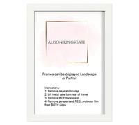 Modern Picture Frames - In Multiple Colours & Sizes - Frame With Perspex Front & Wall Hanging Hooks - Use As Poster Frames/Photo Frame/Wooden Frames (20" x 16" (50.8 x 40.6cm), White)