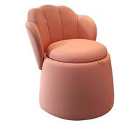 Modern Pink Makeup Chair with Storage Round Dressing Stool Stylish Armchair for Bedroom Living Room Club Perfect Vanity Seat for Beauty and Comfort