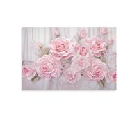 Modern Pink Roses Paintings on Canvas Wall Art Beautiful Flowers Fantasy Floral Canvas Prints Poster Wall Decor for Home Decorations