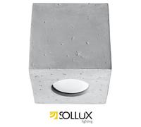 Ceiling lamp QUAD Grey Concrete Square Loft Design LED GU10