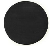Modern Plain Black Rug - Soft Short Pile - Ø 200 cm