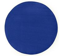 THE RUGS Uni Colours Modern Plain Rug Short Pile Polypropylene Area Rug in Blue | Size: 200 cm diameter THE RUGS Blue 200 cm diameter