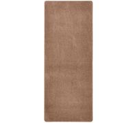 THE RUGS Uni Colours Modern Plain Rug Short Pile Polypropylene Area Rug in Brown | Size: 80 cm x 300 cm THE RUGS Brown 80 cm x 300 cm