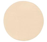 Modern Plain Cream Rug - Soft Short Pile - Ø 200 cm