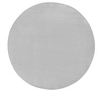 Modern Plain Grey Rug - Soft Short Pile - Ø 133 cm