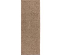 Modern Plain Velour Beige Rug - Beige - 80X200 cm