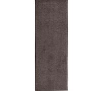 Modern Plain Velour Brown Rug - 80X400 cm
