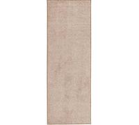 Modern Plain Velour Cream Rug - Cream - 80X400 cm