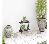 VegTrug Modern Plant Stand 2 Shelf, Grey