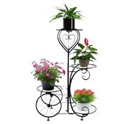 Modern Plant Stand with 4 Tiers, Metal Corner Display Shelf, Tall Flower Pot Holder, Multi-Plant Rack, Stylish Indoor Planter nizer for Home Decor