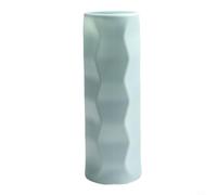 Modern Plastic Vase 21cm Wave Design Anti-Drop(Light Green)
