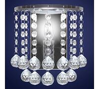 Modern Polished Chrome Crystal Droplet Chandelier Candle Wall Light Decor Lamp WDW86131CC