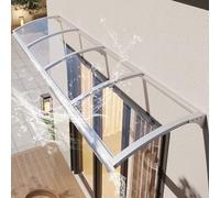 Modern Polycarbonate Canopy with UV Protection, Self-Cleaning Roof, 2.5mm Thick Awning for Front Door, Outdoor Rain Shield (45 x 320 cm/18 x 126)