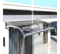 Modern Polycarbonate Door Awning - UV & Rain Protection Easy Installation with Aluminum Bracket Customizable Exterior Window Cover Durable Curved Design for Snow & Weather Defense.