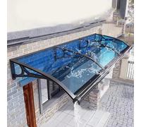 Modern Polycarbonate Door Canopy, 60x240cm, Elegant Glass Overhang for Entryway, Perfect for Balconies, Garages & Windows - Weatherproof Exterior Protection