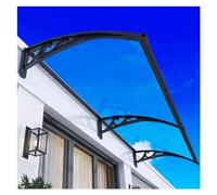 Modern Polycarbonate Door Canopy Awning 150x120cm - UV & Rain Protection Curved Design Large Sink for Front Door Shelter (Size: 0.8x1.2m/2.62x3.94ft)