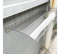 Modern Polycarbonate Front Door Canopy - 3.5mm Clear Rain Cover Invisible Window Canopy for Porch & Exterior Easy Install (50x80cm/20x32in Transparent)